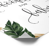 Boho tropische Blätter Sommerhandbücher für Babyze Poster (Ecke)