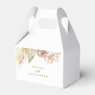 Boho-Tropische Blumen- und Palmenhochzeit Geschenkschachtel