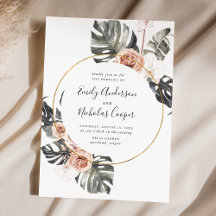 Boho-Tropische Blumige Hochzeit