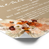 Boho tropische Boccia-Pampas-Gras In liebevoller E Poster (Ecke)