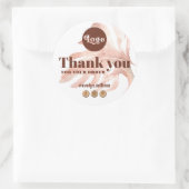 boho tropische Dankeschön Aufkleber (Tasche)