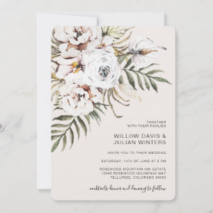 Boho-Tropische Hochzeit Einladung