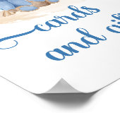 Boho tropische Junge Teddy Bärenkarten und Geschen Poster (Ecke)