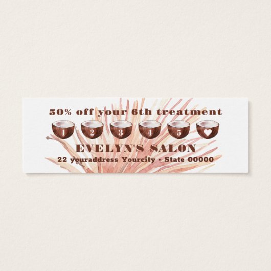 boho tropische Mini-Treuekarte (Rückseite)