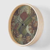 Boho tropische Monstera Palmenblatt 70er Jahre grü Uhr (Winkel)