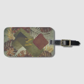 Boho tropische Monstera Palmenblatt 70er Jahre Som Gepäckanhänger (Vorderseite (Horizontal))