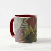 Boho tropische Monstera Palmenblatt 70er Jahre Som Tasse (Vorderseite Links)