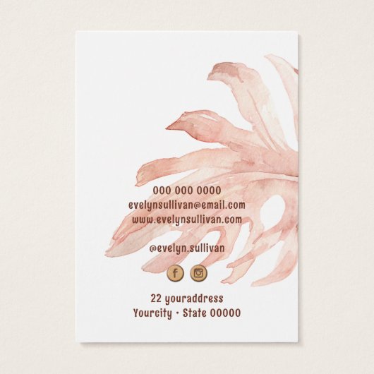 boho tropische Ohrring-Display-Karte (Rückseite)