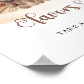 Boho tropische Teddy Bär getrocknete Palmpampas Ge Poster (Ecke)