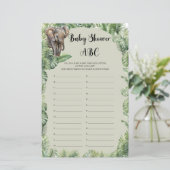 Boho tropische Teddy Bär Pampas Baby Dusche ABC (Stehend Vorderseite)