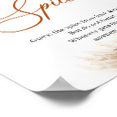 Boho tropische Terracotta Pampas Name dieses Gewür Poster (Ecke)