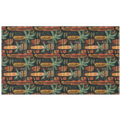 Boho-Tropisches-afrikanisches-Mudcloth-Muster Tischdecke (Vorderseite (Horizontal))