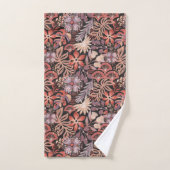 Boho-Tropisches Blumenmuster Badhandtuch Set (Handtuch)