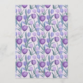 Boho Tulip Fantasy Outdoor Birthday Einladung (Rückseite)