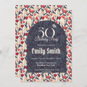 Boho Tulip Floral Birthday Einladung (Vorne/Hinten)