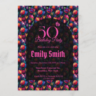 Boho Tulip Petal 60Th Birthday Einladung