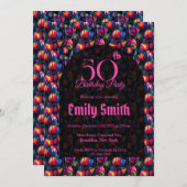 Boho Tulip Petal 60Th Birthday Einladung (Vorne/Hinten)