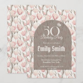 Boho Tulip Petal Kids’ Birthday Einladung (Vorne/Hinten)