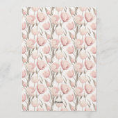 Boho Tulip Petal Kids’ Birthday Einladung (Rückseite)