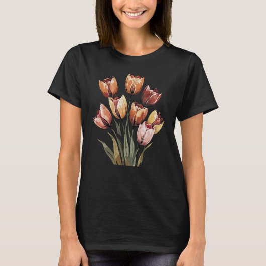 Boho Tulpen T-Shirt (Vorderseite)