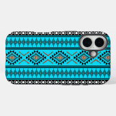 Boho Turquoise Tribal iPhone Case (Rückseite (Horizontal))