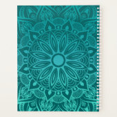 Boho Turquoise und Aquamarin Mandala Life Coach Pl Planer (Rückseite)