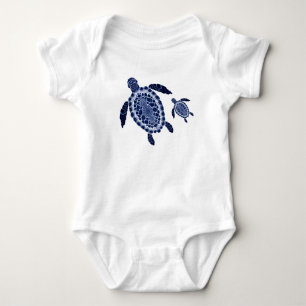 Boho Turtles Baby Jersey Bodysuit Baby Strampler