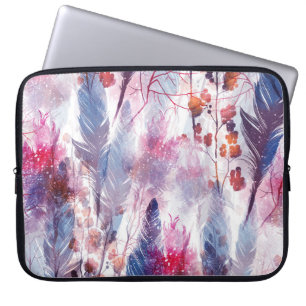 Boho Twigs and Feathers: Modernes Kunstwerk Laptopschutzhülle