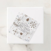 Boho Twigs & Pinecone Weihnachtsausweis986 Geschenkanhänger (Beispiel)