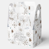 Boho Twigs & Pinecone Weihnachtsausweis986 Geschenkschachtel (Geöffnet)