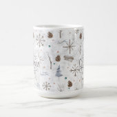 Boho Twigs & Pinecone Weihnachtsausweis986 Kaffeetasse (Mittel)