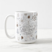 Boho Twigs & Pinecone Weihnachtsausweis986 Kaffeetasse (Links)