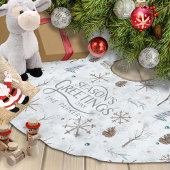 Boho Twigs & Pinecone Weihnachtsausweis986 Polyester Weihnachtsbaumdecke