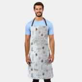 Boho Twigs & Pinecone Weihnachtsausweis986 Schürze (Getragen)