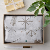 Boho Twigs & Pinecone Weihnachtsausweis986 Seidenpapier (Geschenk)