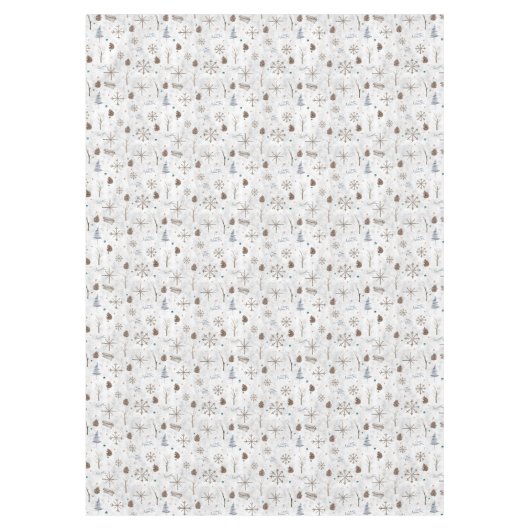 Boho Twigs & Pinecone Weihnachtsausweis986 Tischdecke (Vorderseite)