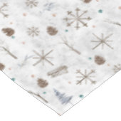 Boho Twigs & Pinecone Weihnachtsausweis986 Tischdecke (Schrägansicht)