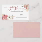 Boho Twin Pink und White Pumpkin Mommy's Bump Sign Begleitkarte (Vorne/Hinten)