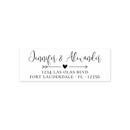 Boho Typografie Script Wedding Rücksendeadresse Permastempel (Design)