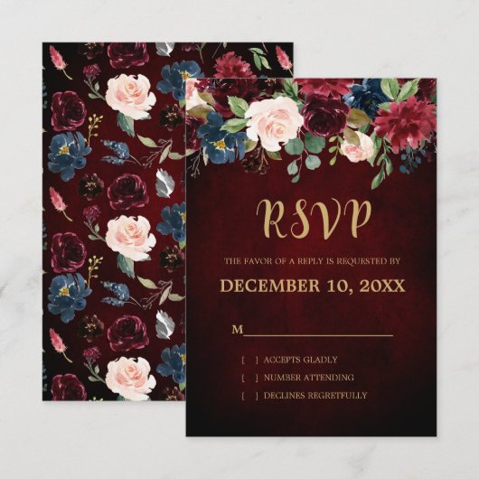 Boho UAWG RSVP Karte (Vorne/Hinten)