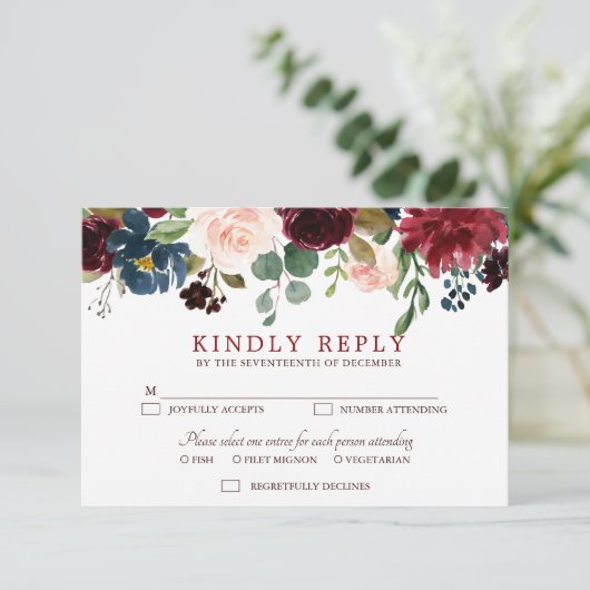 Boho UAWG RSVP Karte (Stehend Vorderseite)