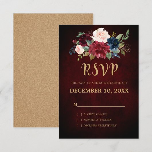 Boho UAWG RSVP Karte (Vorne/Hinten)