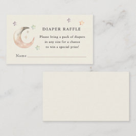 Boho Über den Mond Baby Shower Windel-Raffle Begleitkarte