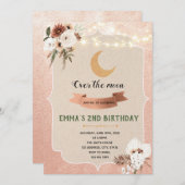 Boho über der Mondeinladung Einladung (Vorne/Hinten)