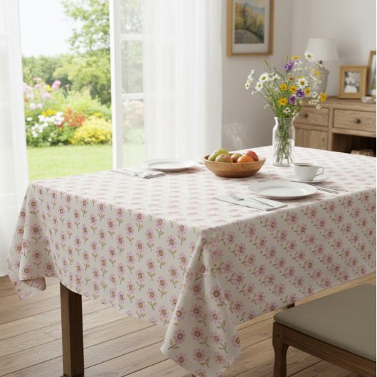 Boho Ukrainian Folk Cross Stitch Floral Tischdecke