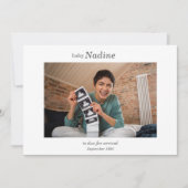 Boho Ultrasound Photo Pregnancy Announcement Card Einladung (Vorderseite)