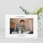 Boho Ultrasound Photo Pregnancy Announcement Card Einladung (Stehend Vorderseite)