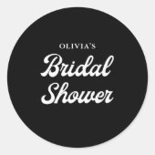 Boho und Retro Black | BRAUTPARTY Runder Aufkleber (Vorderseite)