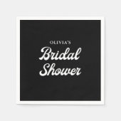 Boho und Retro Black | BRAUTPARTY Serviette (Vorderseite)