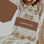 Boho und Retro Wedding Einladungsbanderole